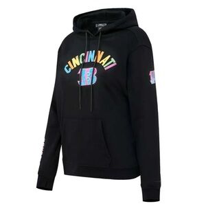Pro Standard Black CINCINNATI BENGALS Neon Fleece Pullover Hoodie 2XL XXL
